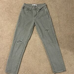 YMI green mom jeans